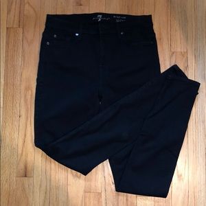 7 For All Mankind Highwaist Black Skinny